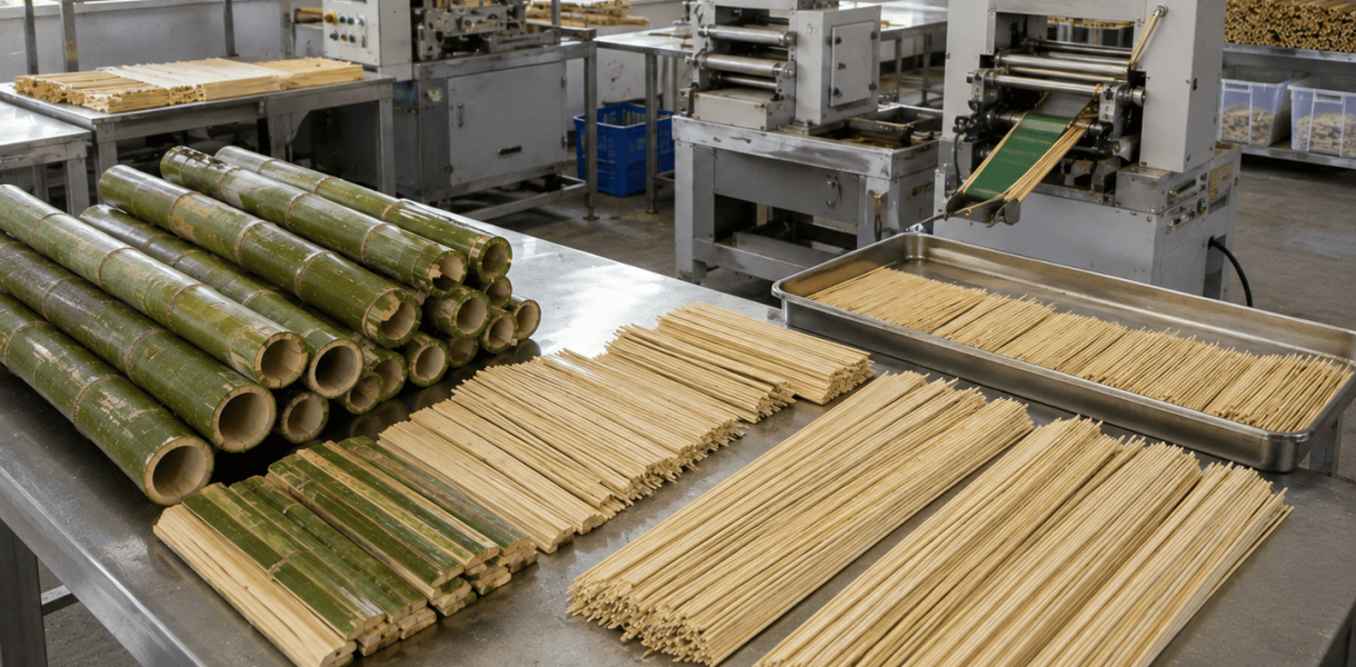 bambu untuk bahan tusuk sate
