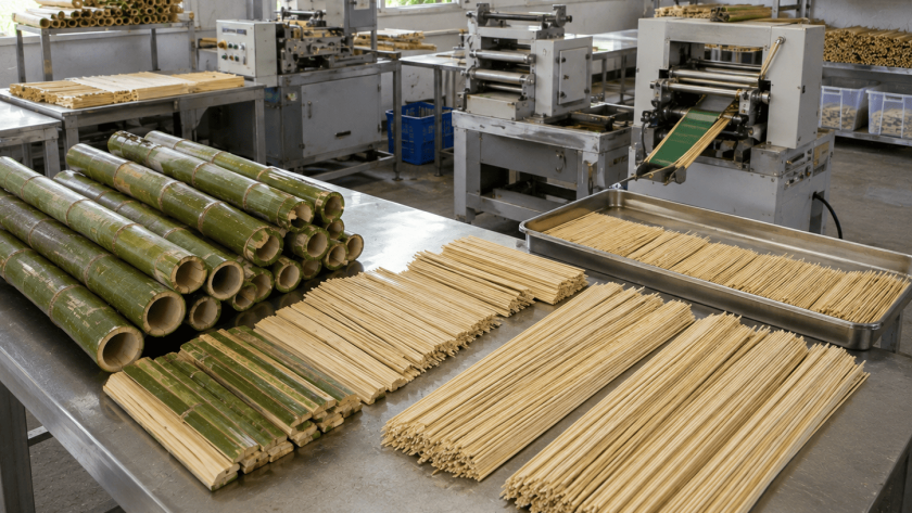 bambu untuk bahan tusuk sate