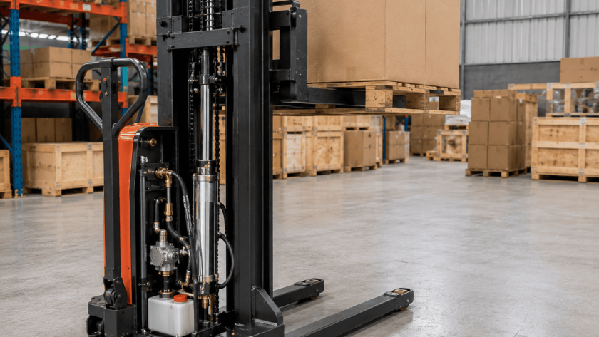 cara kerja sistem hidrolik hand stacker