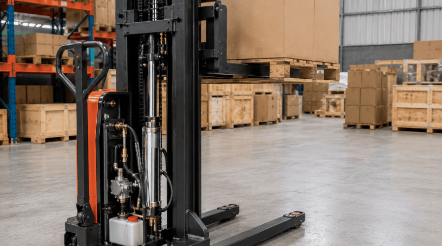 cara kerja sistem hidrolik hand stacker