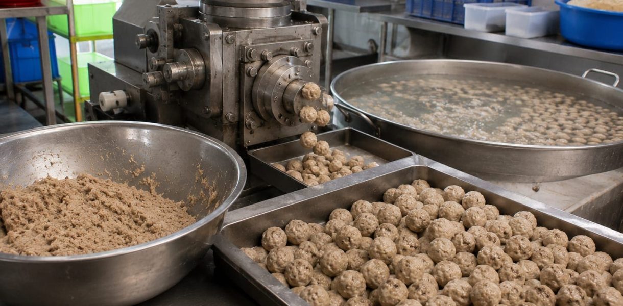 bagaimana bakso dibuat lebih bulat
