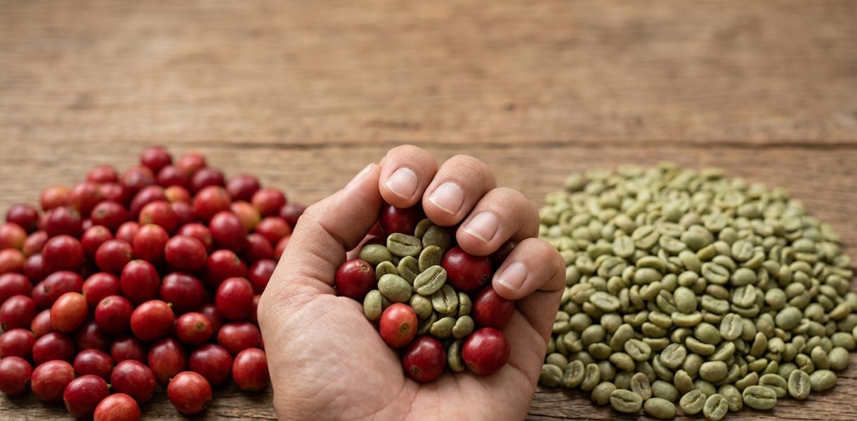 proses menghasilkan green bean