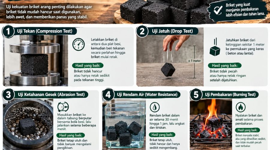ukuran briket untuk kebutuhan industri