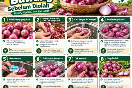 cara membersihkan bawang sebelum diolah