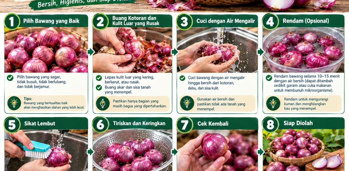 cara memisahkan kulit bawang dari umbi