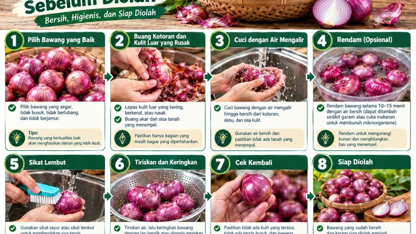 cara memisahkan kulit bawang dari umbi