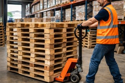 Pelajari cara mengangkat pallet ke rak dengan hand stacker, mulai dari pemeriksaan muatan hingga penempatan yang aman.